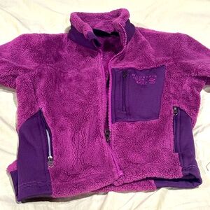 Girls Mountain Hardware fleece jacket youth XS magenta and purple